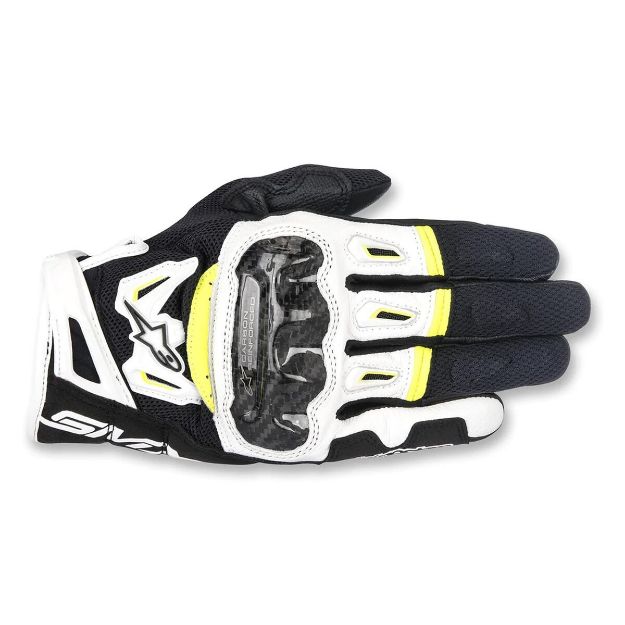 Alpinestars Smx-2 Air Carbon Siyah-Beyaz-Sarı resmi