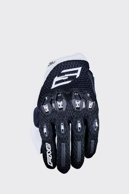 Five Gloves Stunt Evo 2 Airflow Woman Siyah-Beyaz resmi