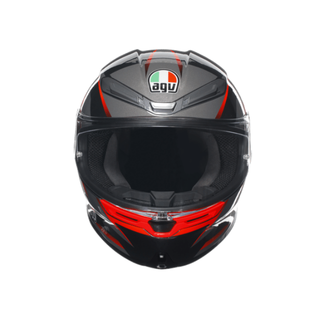 Agv K6S Mplk Slashcut Black Grey Red resmi