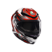 Agv K6 S Reeval White Red Grey resmi