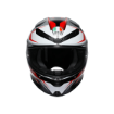Agv K6 S Karve Matt Black White Red Configuration resmi