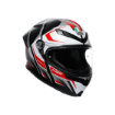Agv K6 S Karve Matt Black White Red Configuration resmi