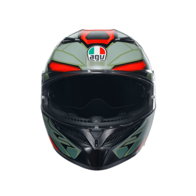 Agv K3 Decept Matt Black Green Red  resmi