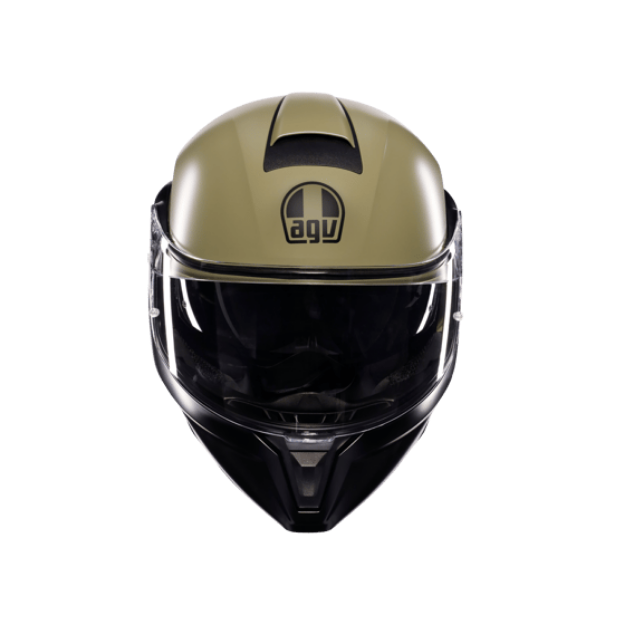 Agv Streetmodular Mono Matt Green Black resmi