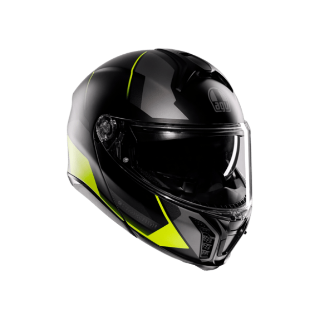 Agv Tourmodular MLT Perception Matt Black Yellow Fluo resmi