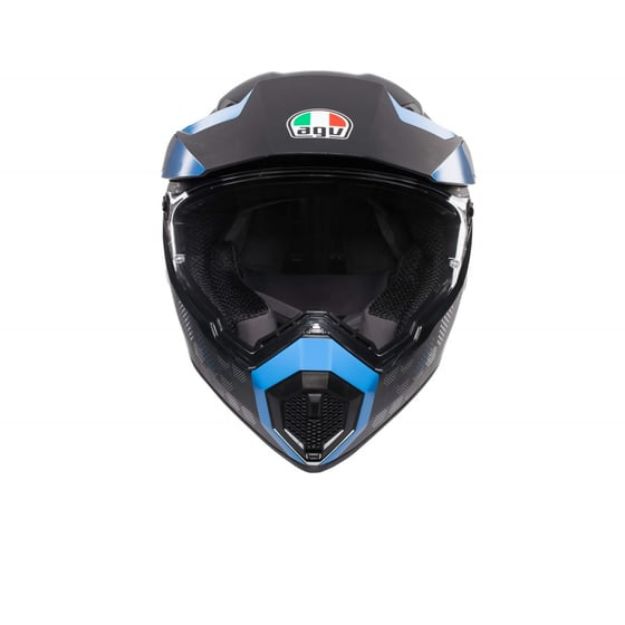Agv AX9 Multi Antartica Matt Black-Cyan  resmi