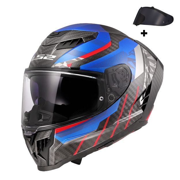 Ls2 Dragon Karbon Trax Mavi  resmi