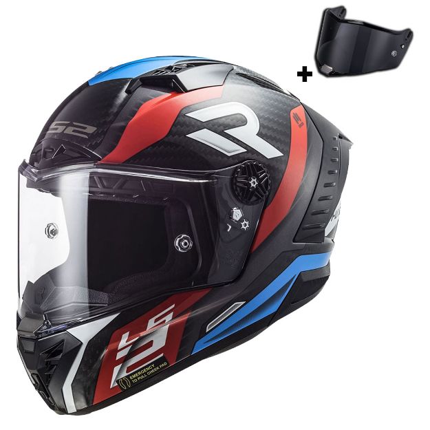 Ls2 Thunder Karbon Supra Kırmızı-Mavi resmi