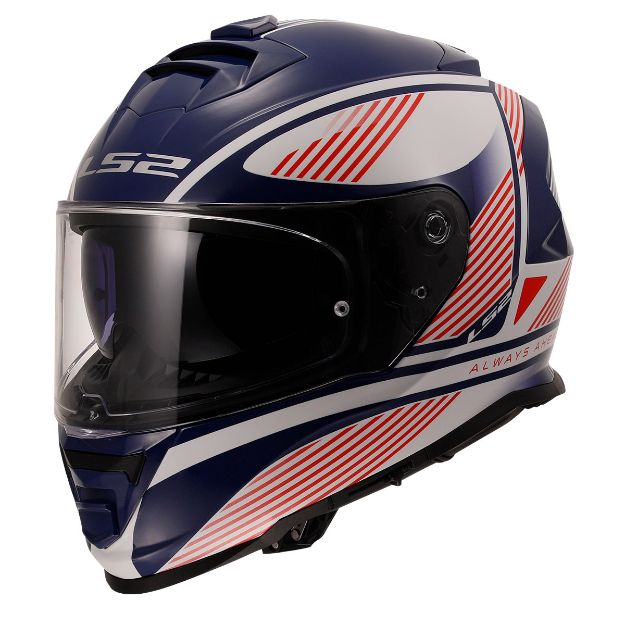 Ls2 Storm Dodger Beyaz-Navy Mavi resmi