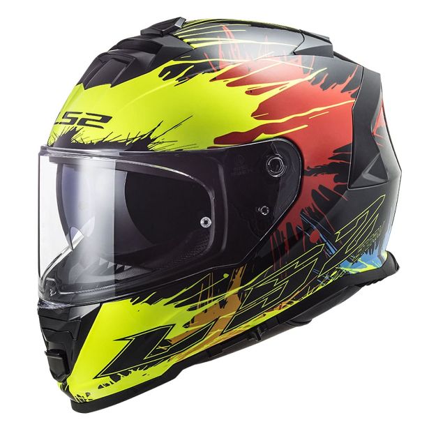 Ls2 Storm 2 Drop Siyah-Sarı-Kırmızı resmi