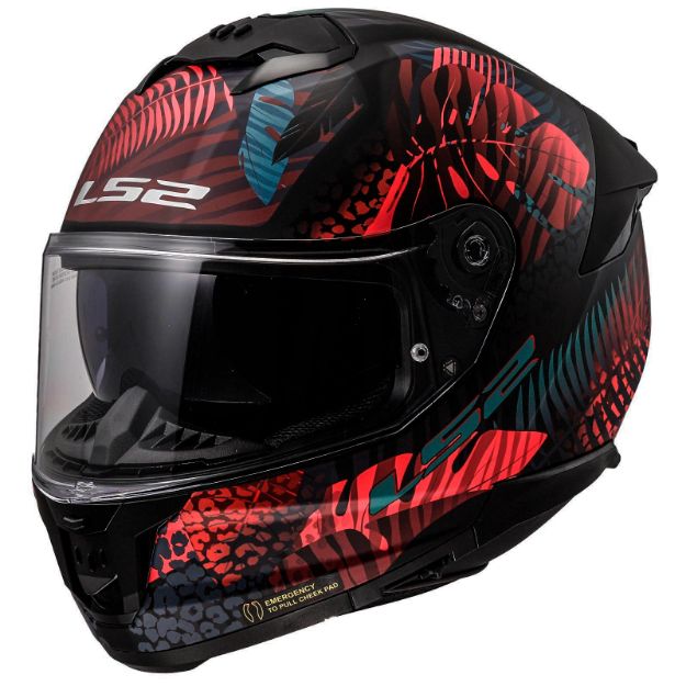 Ls2 Stream 2 Jungle Mat Siyah-Mavi-Pembe resmi