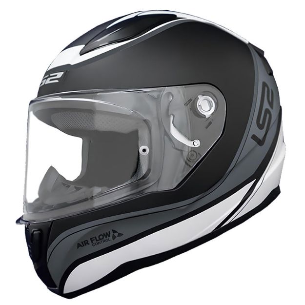 Ls2 Rapid 2 Deeper Mat Beyaz-Siyah resmi