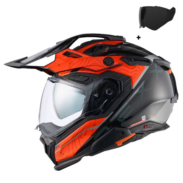 Nexx X.Wed Furka Karbon Turuncu-Gri resmi