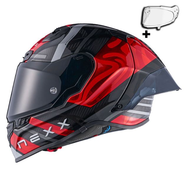 Nexx X.R3r Swirl Karbon Kırmızı resmi