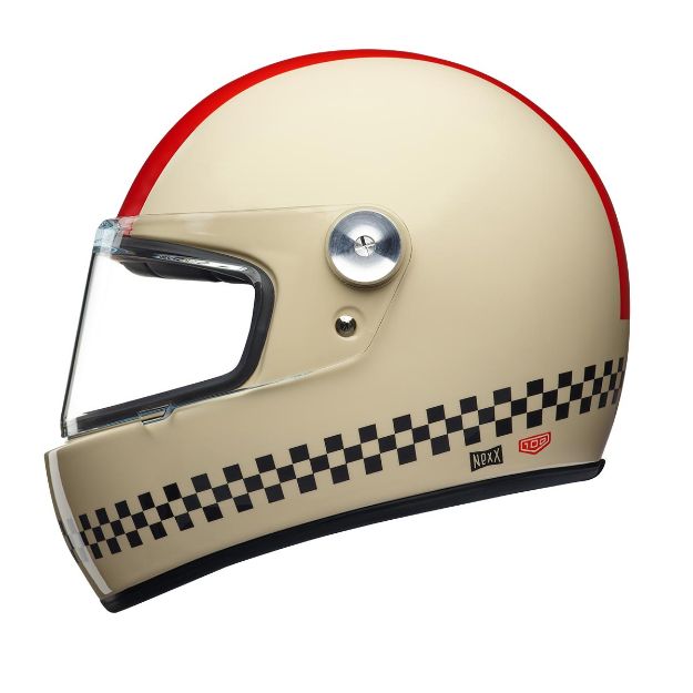 Nexx X.G100r Finish Line Krem-Kırmızı resmi