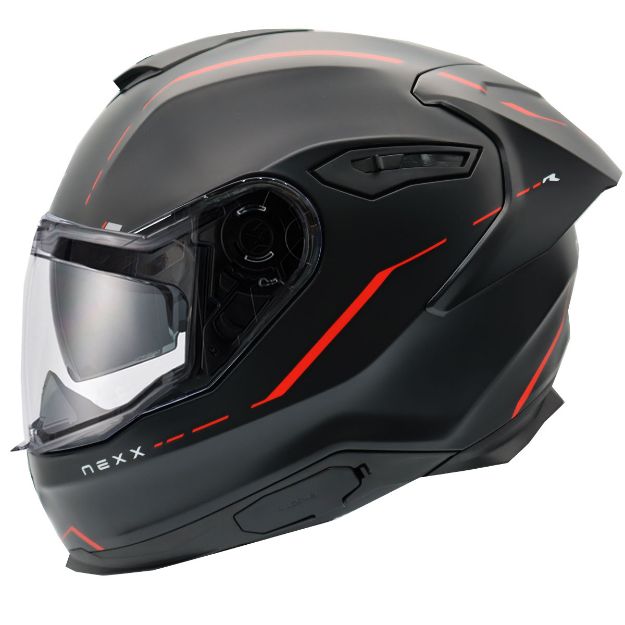 Nexx Y.100r React Mat Siyah-Kırmızı resmi