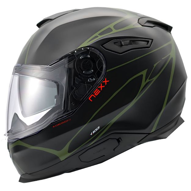 Nexx Y.100 B-Side Mat Siyah-Yeşil resmi