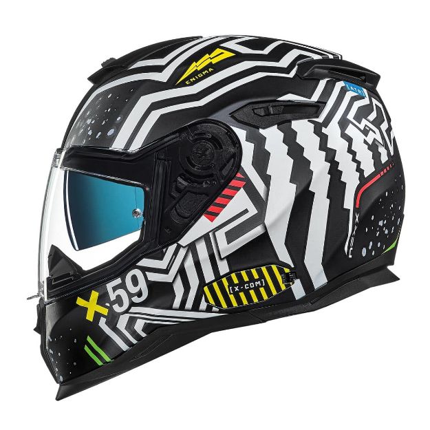 Nexx Sx.100 Enigma Mat Siyah-Beyaz resmi