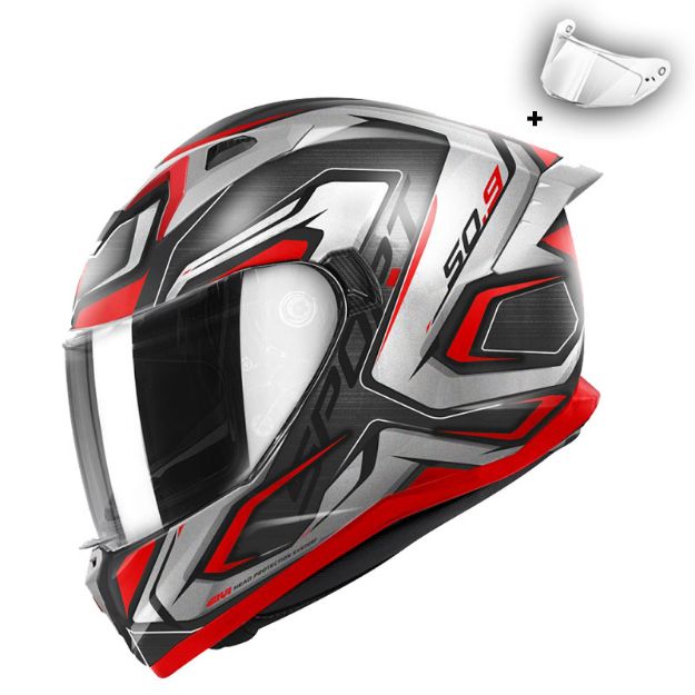 Givi 50.9 Atomic Mat Siyah-Gri-Kırmızı resmi