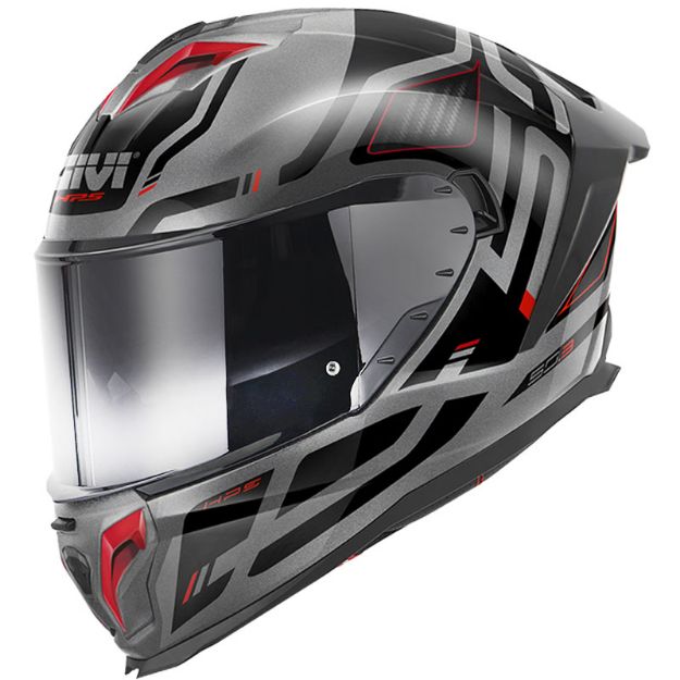 Givi 50.3 Quasar Mat Titanium-Siyah-Kırmızı resmi