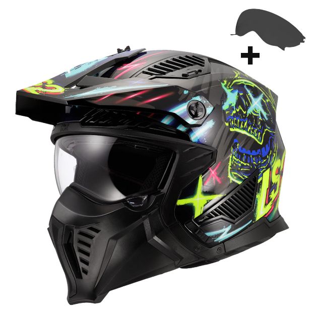 Ls2 Drifter Rayz Siyah-Mavi resmi