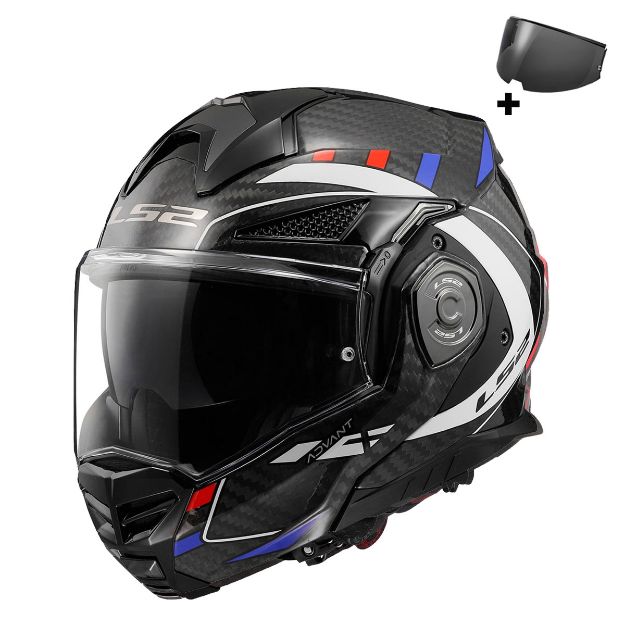 Ls2 Advant X Karbon Future Beyaz-Mavi-Kırmızı resmi