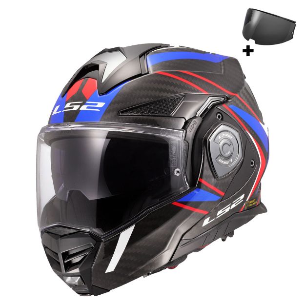 Ls2 Advant X Karbon Future 2 Beyaz-Mavi resmi