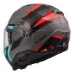 Ls2 Advant 2 Triple Gri-Kırmızı-Siyah-Turkuaz resmi