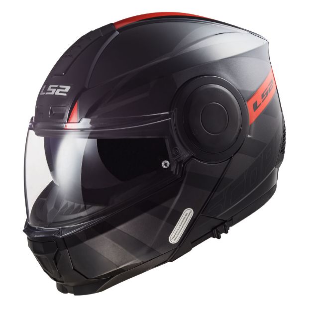 Ls2 Scope Hamr Mat Siyah-Kırmızı resmi